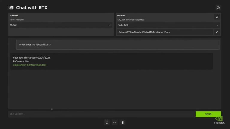 Nvidia lanzó hoy su propio IA Chatbot que corre nativamente en tu PC