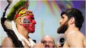 El peculiar disfraz de Alex Pereira en el cara a cara de UFC 313 ante Magomed Ankalaev